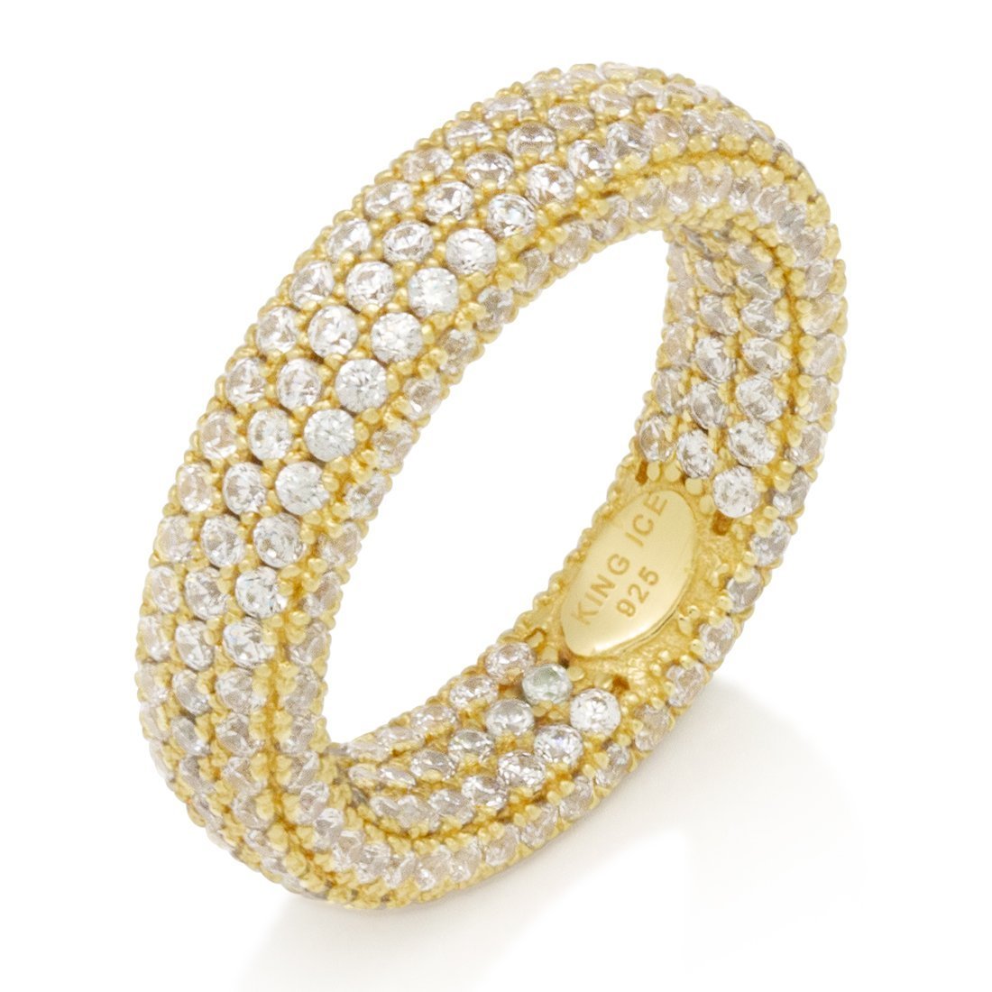 Eternity Ring  in  Sterling Silver / 14K Vermeil / 7 by King Ice