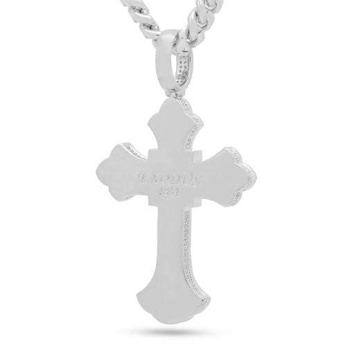 Fleur de Lis Cross Necklace  in  by King Ice