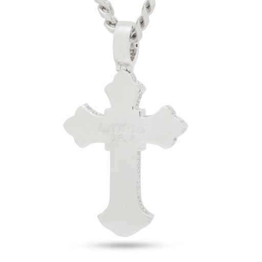 Fleur de Lis Cross Necklace  in  by King Ice