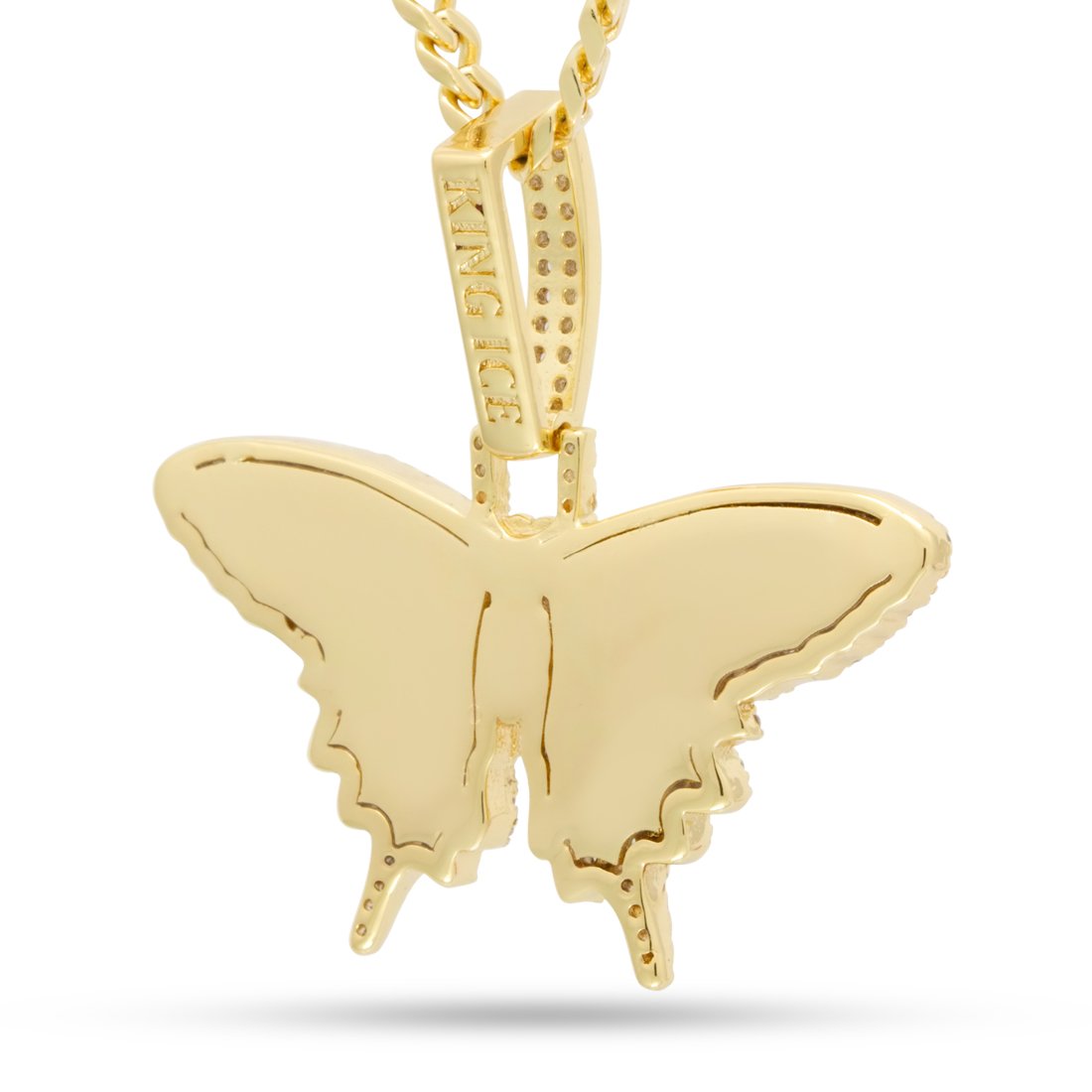 Iced Butterfly Necklace  in  by King Ice