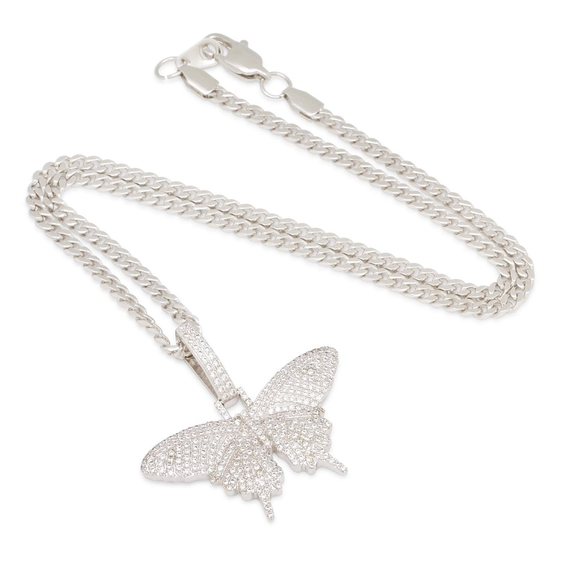 Iced Butterfly Necklace  in  by King Ice