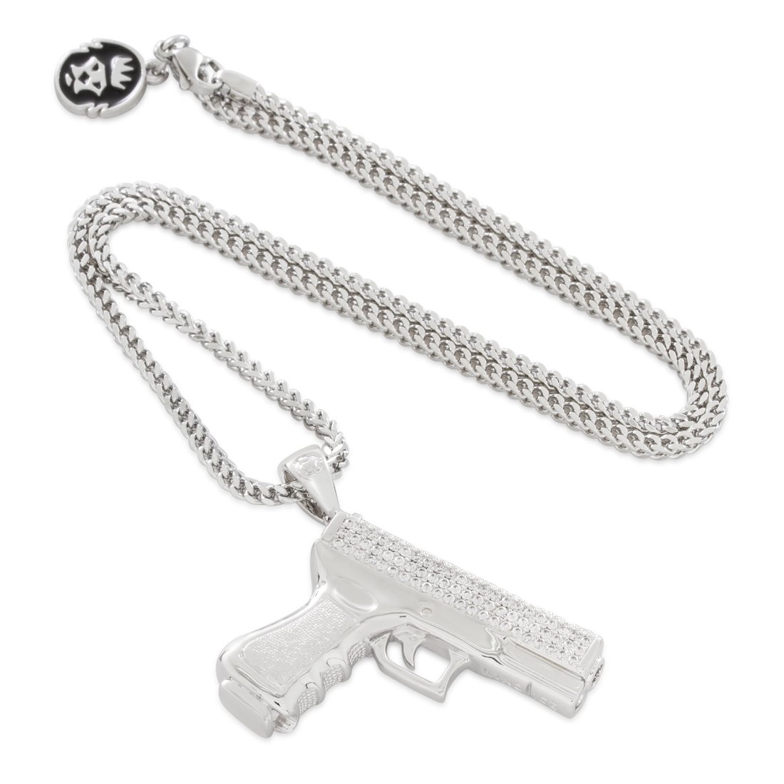 Iced Handgun Necklace  in  by King Ice