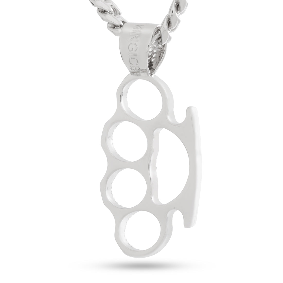 Iced Knuckle Dusters Necklace  in  by King Ice