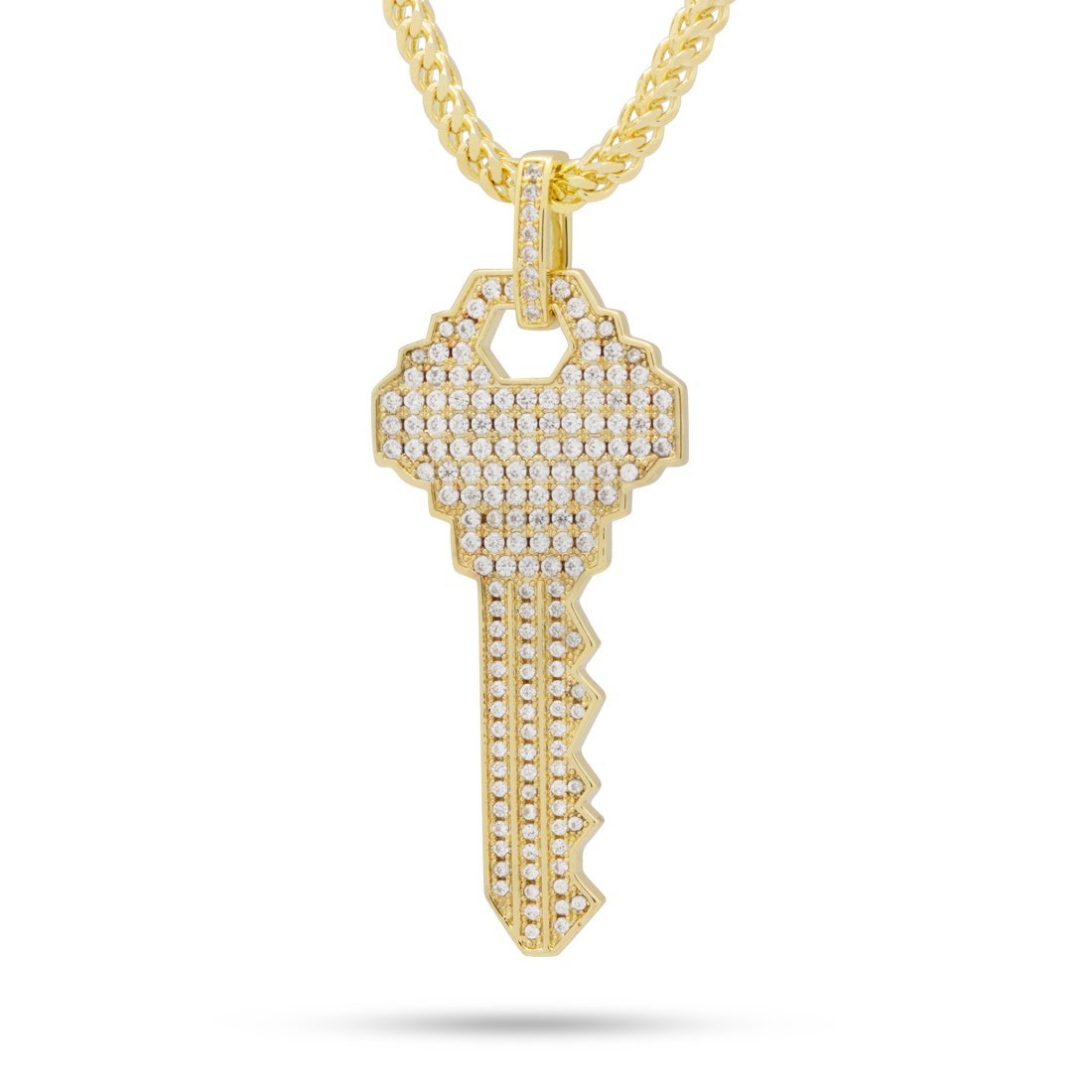 Key to Love Necklace Set  in  14K Gold / 2.1" by King Ice