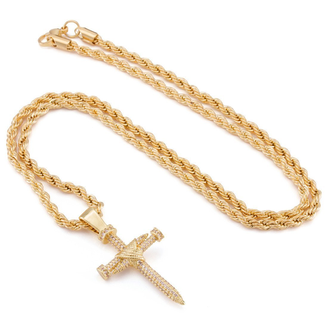 Nail Cross Necklace  in  by King Ice