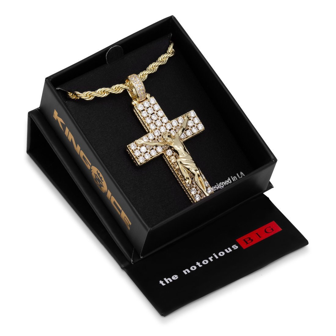 Notorious B.I.G. x King Ice - Biggie Crucifix Necklace  in  by King Ice