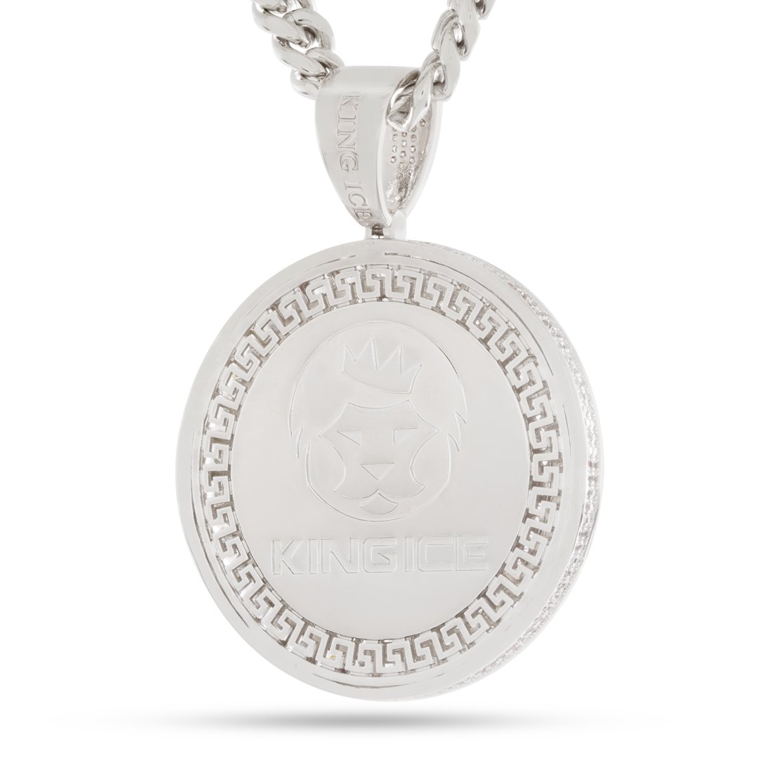 Peace and Love Medallion Necklace  in  by King Ice