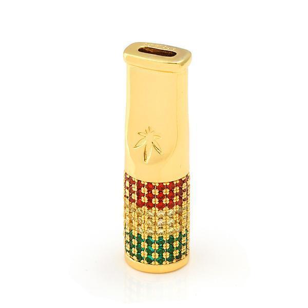 Rasta Blunt Tip  in  14K Gold by King Ice