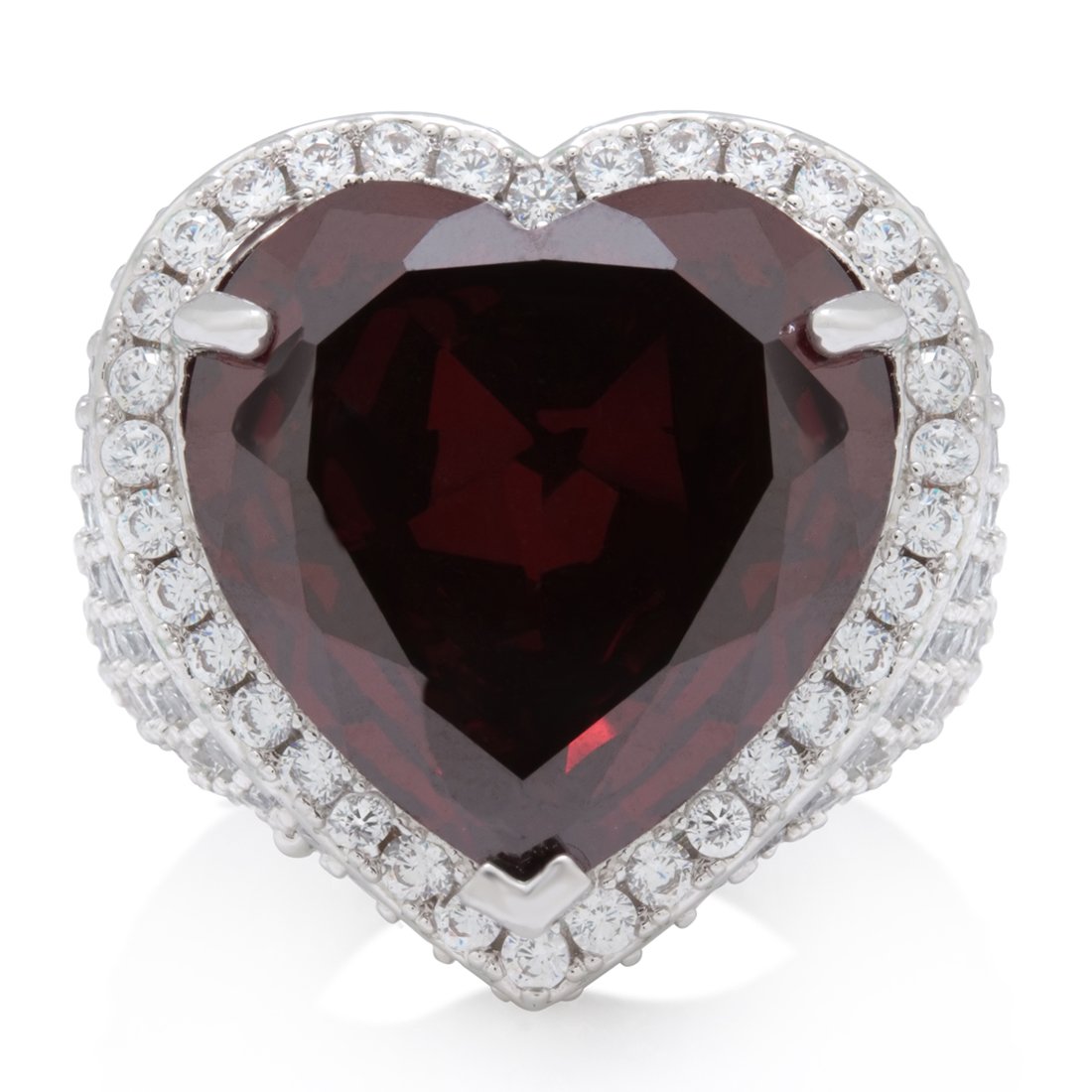 Ruby Heart Ring  in  by King Ice