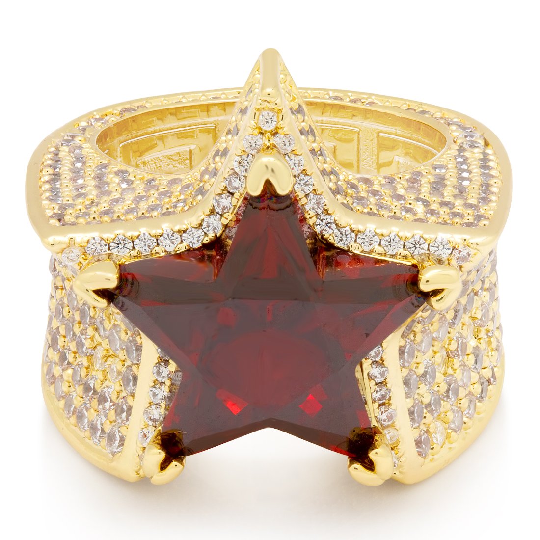 Ruby Star Ring  in  by King Ice