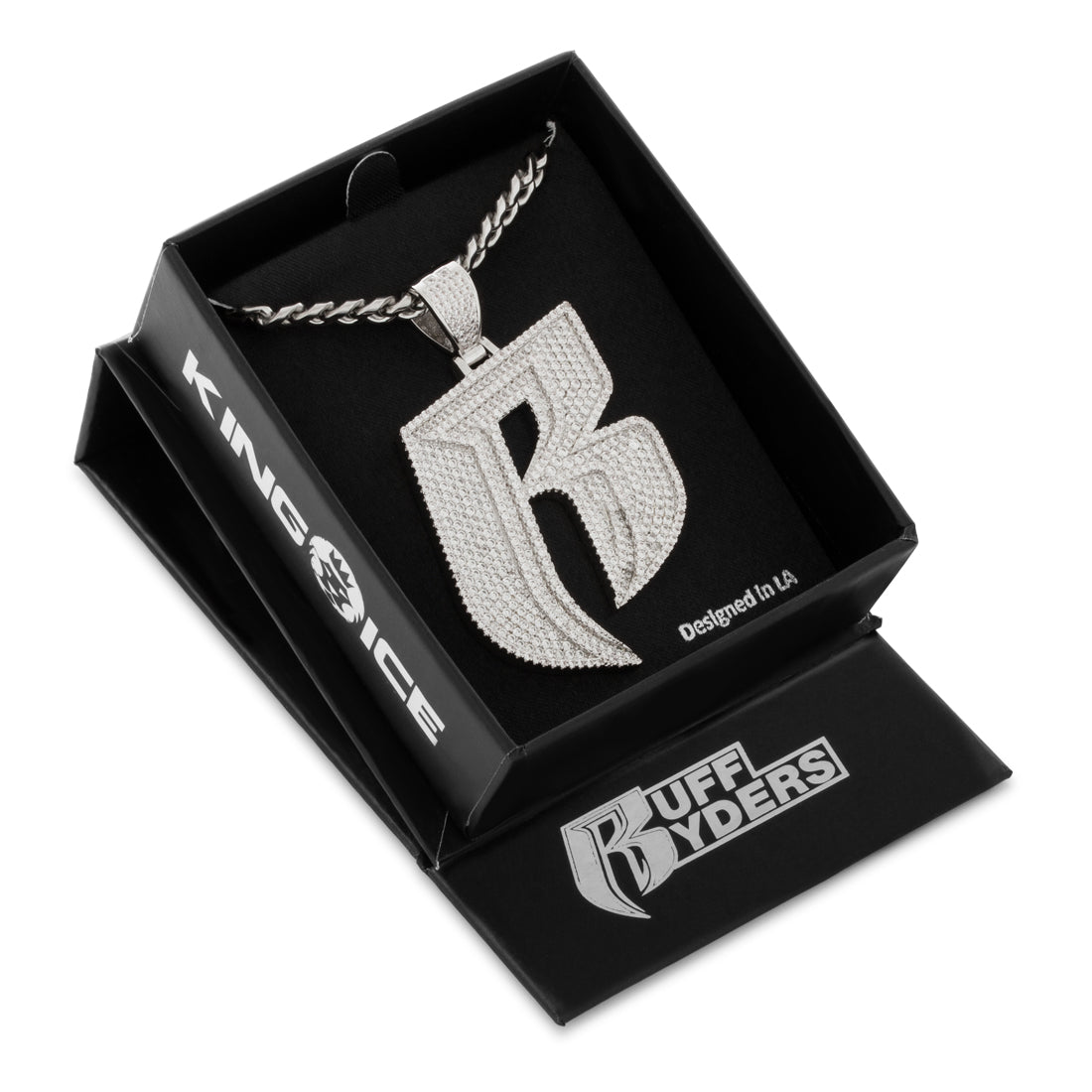 Ruff Ryders Logo Necklace  in  by King Ice