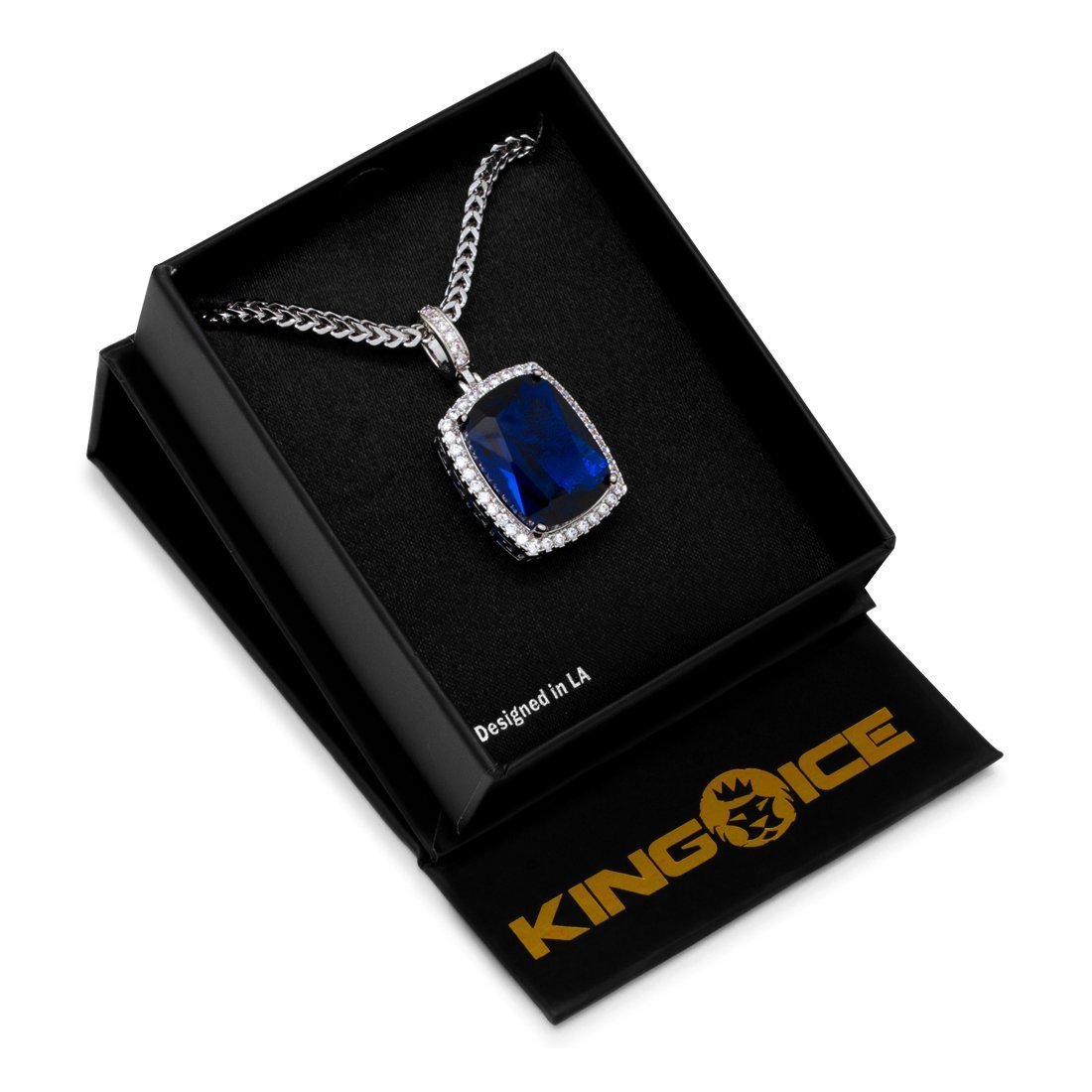 Sapphire Crown Julz Necklace  in  by King Ice