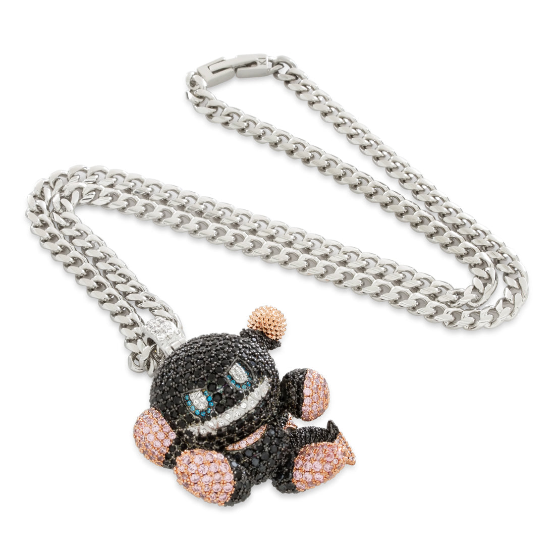 Sonic the Hedgehog x King Ice - Dark Chao Necklace  in  Gold Plated / Black Gold / 2.2" by King Ice