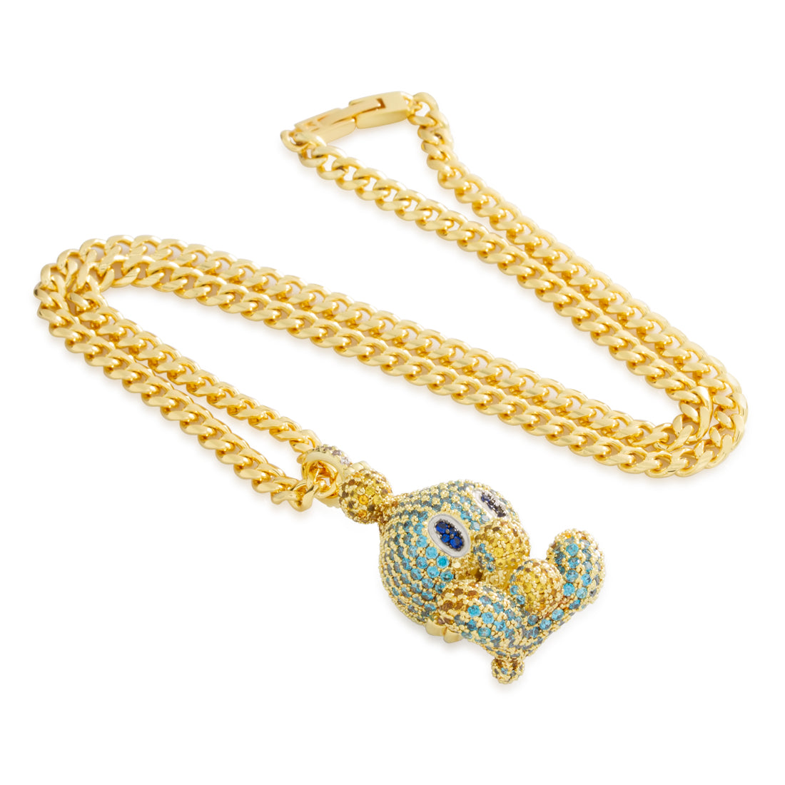 Sonic the Hedgehog x King Ice - Neutral Chao Necklace  in  Gold Plated / 14K Gold / 2.1" by King Ice