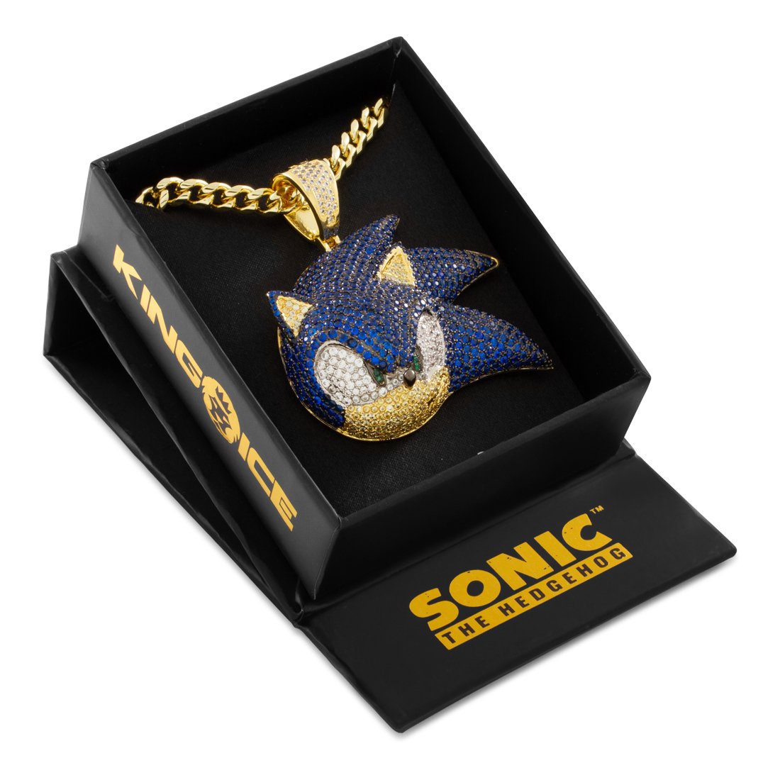 Sonic the Hedgehog x King Ice - Sonic Necklace  in  14K Gold / 2" by King Ice