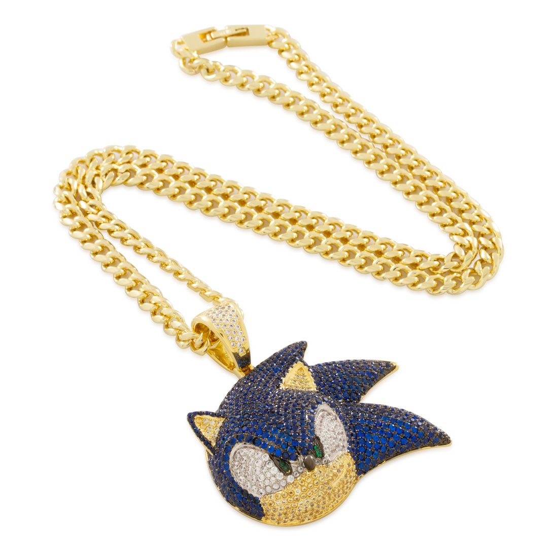 Sonic the Hedgehog x King Ice - Sonic Necklace  in  14K Gold / 2" by King Ice