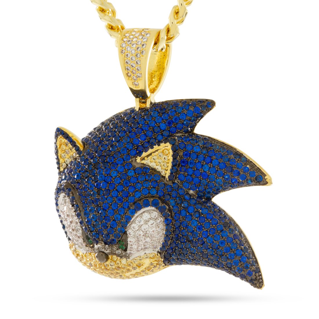 Sonic the Hedgehog x King Ice - Sonic Necklace  in  14K Gold / 2" by King Ice