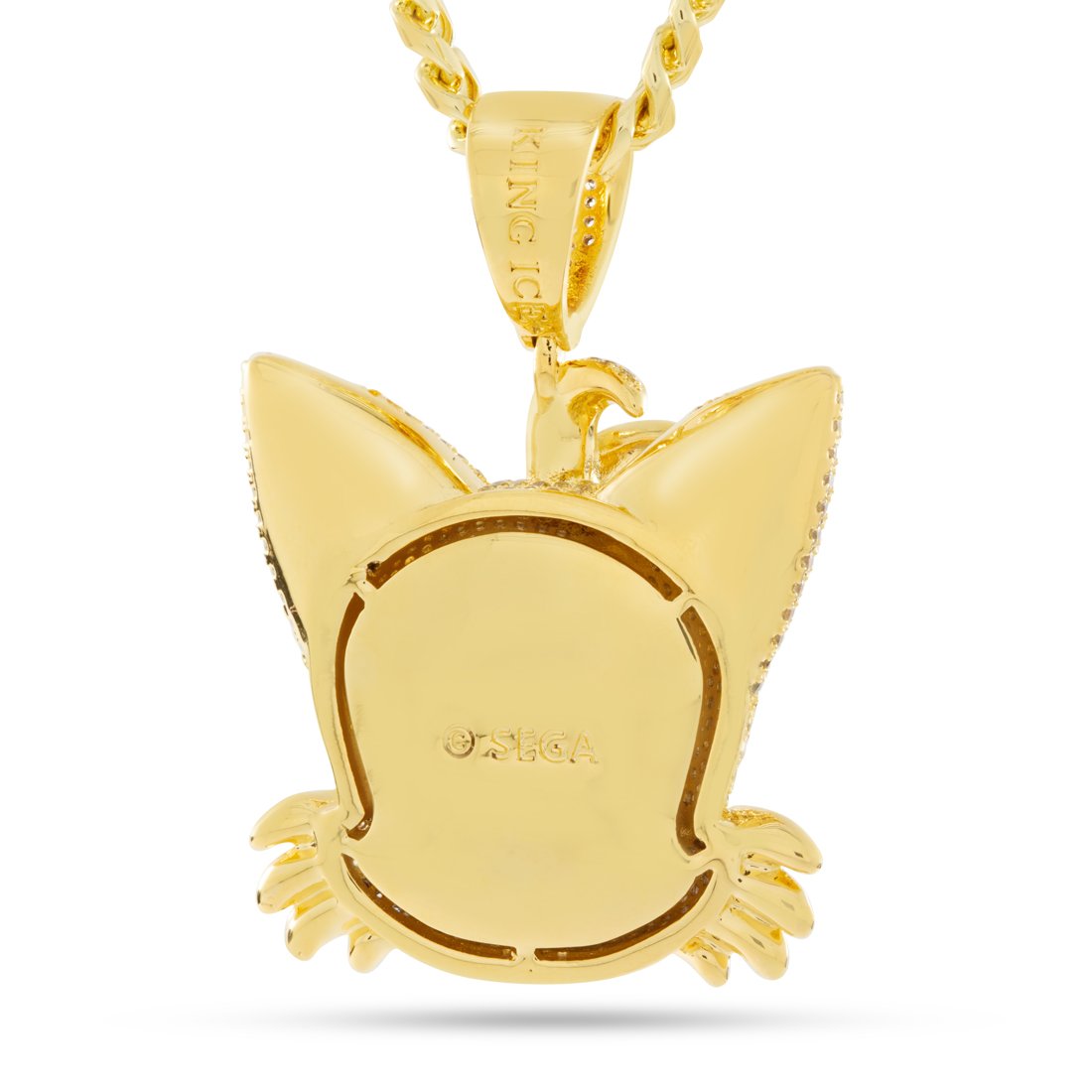 Sonic the Hedgehog x King Ice - Tails Necklace  in  14K Gold / 2.4" by King Ice