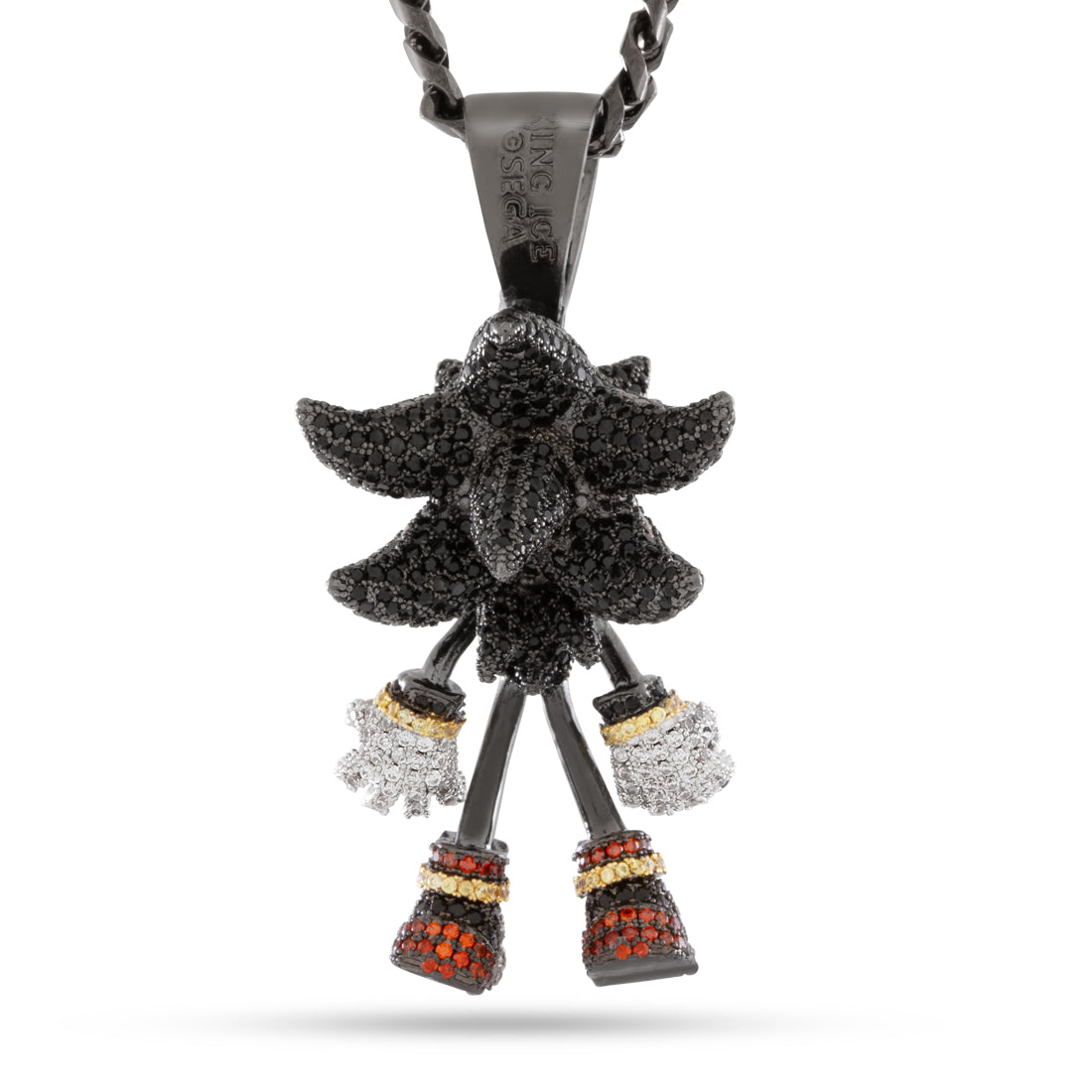 Sonic the Hedgehog x King Ice - Fast Shadow Necklace  in  Black Gold / 2.5" by King Ice