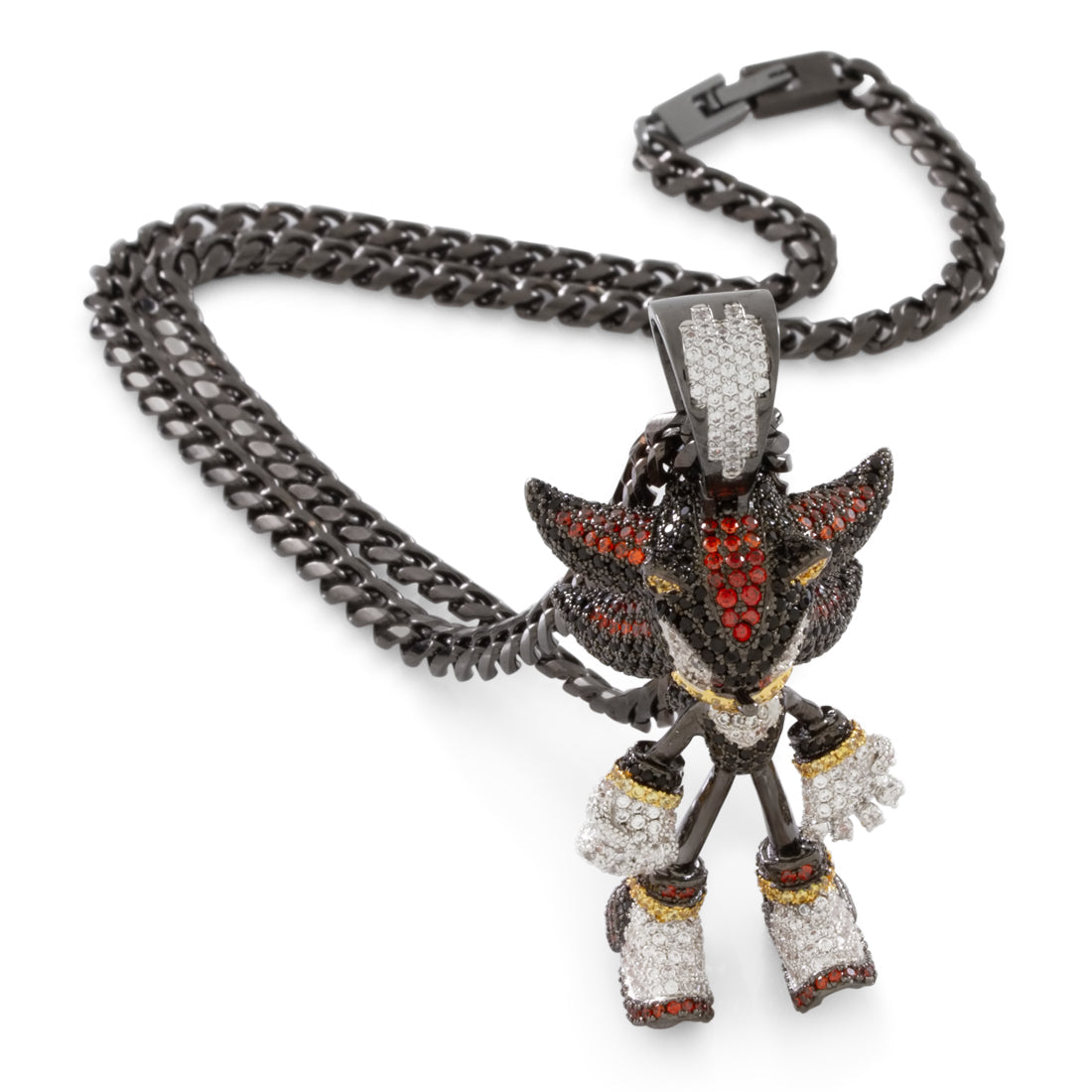 Sonic the Hedgehog x King Ice - Fast Shadow Necklace  in  Black Gold / 2.5" by King Ice