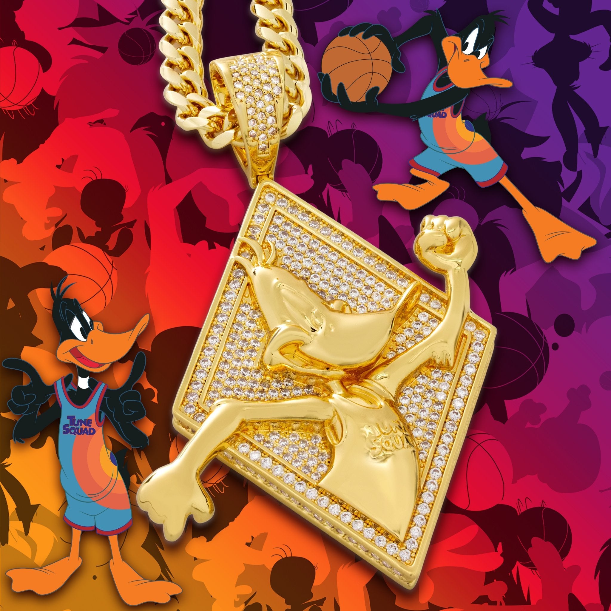 Space Jam x King Ice - Daffy Duck Necklace  in  by King Ice