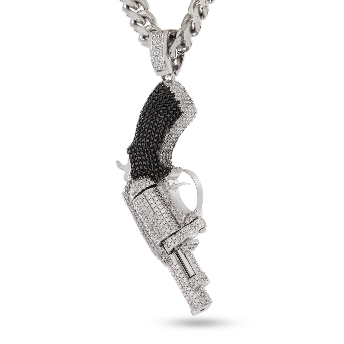 .38 Special Necklace  in  White Gold / 3.2" by King Ice