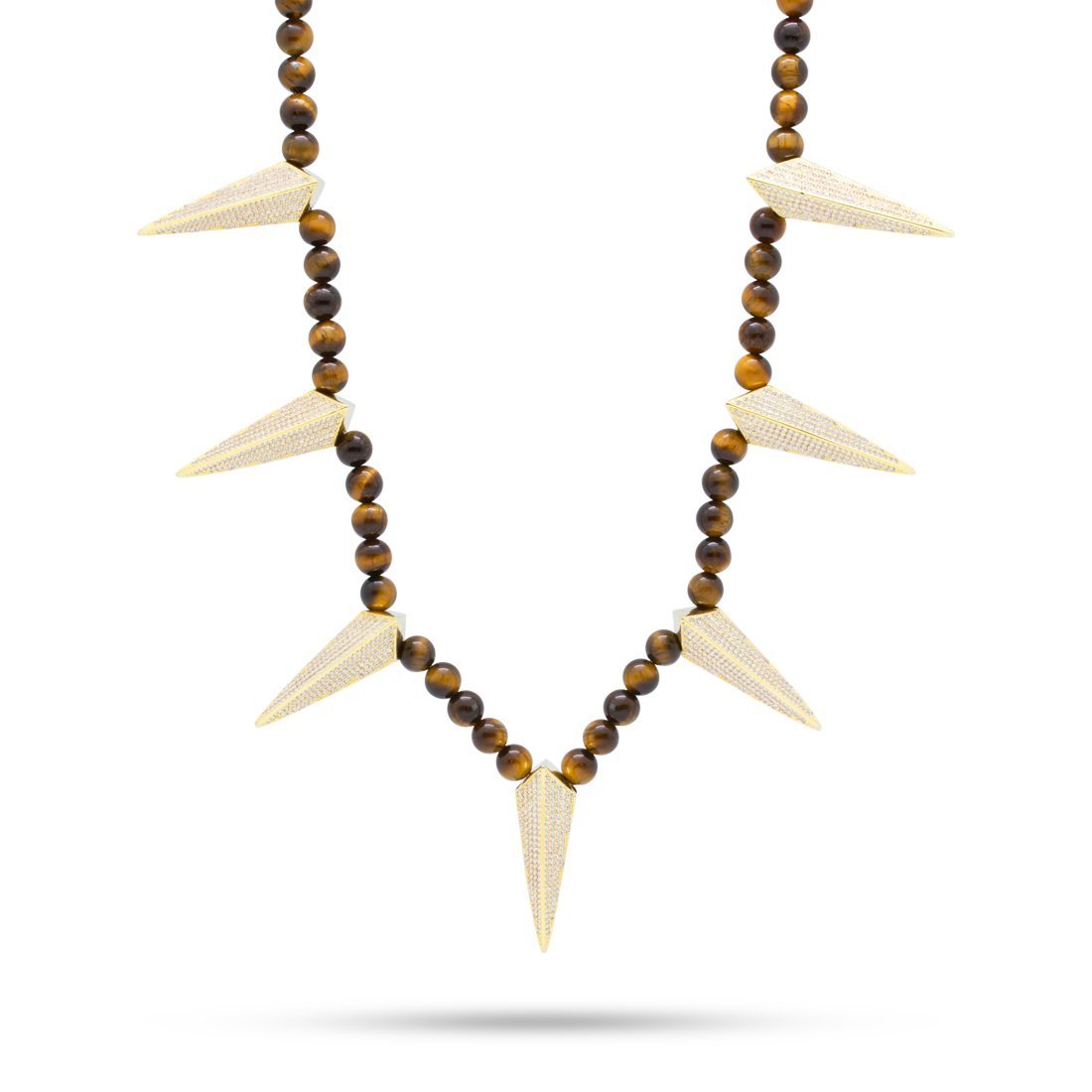 Tiger-Eye Wakanda Inspired Chain  in  Gold Plated / 14K Gold / 20" by King Ice