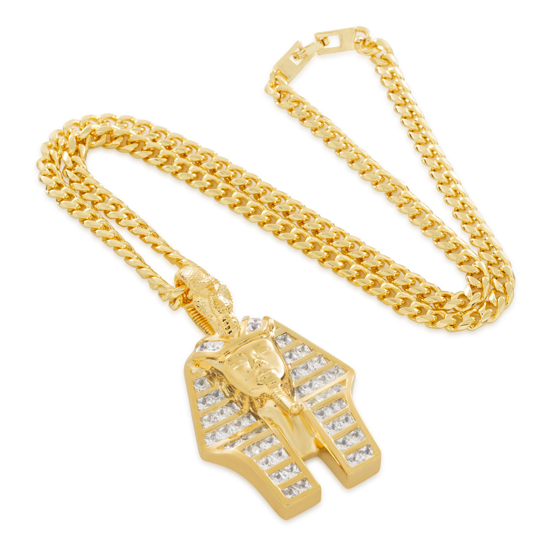 Uraeus Pharaoh Necklace  in  14K Gold / 2.4" by King Ice