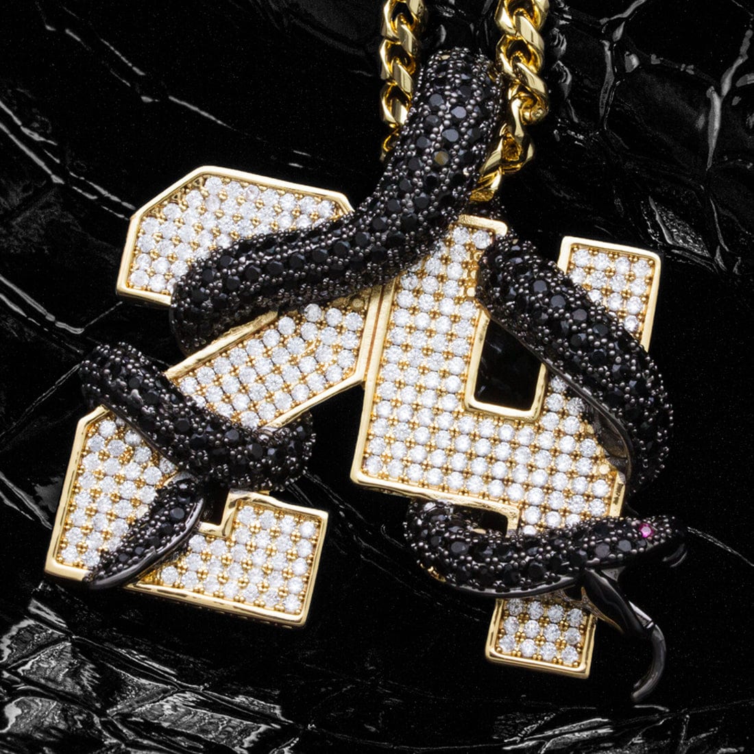 Black Mamba Number 24 Necklace  in  by King Ice