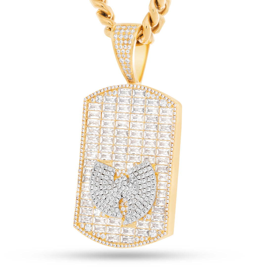 Wu-Tang x King Ice - Wu Dog Tag Necklace  in  18K Gold / 2.4" by King Ice