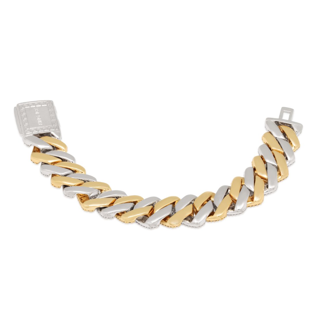 18mm Iced Diamond Cut Miami Cuban Link Bracelet  in  by King Ice