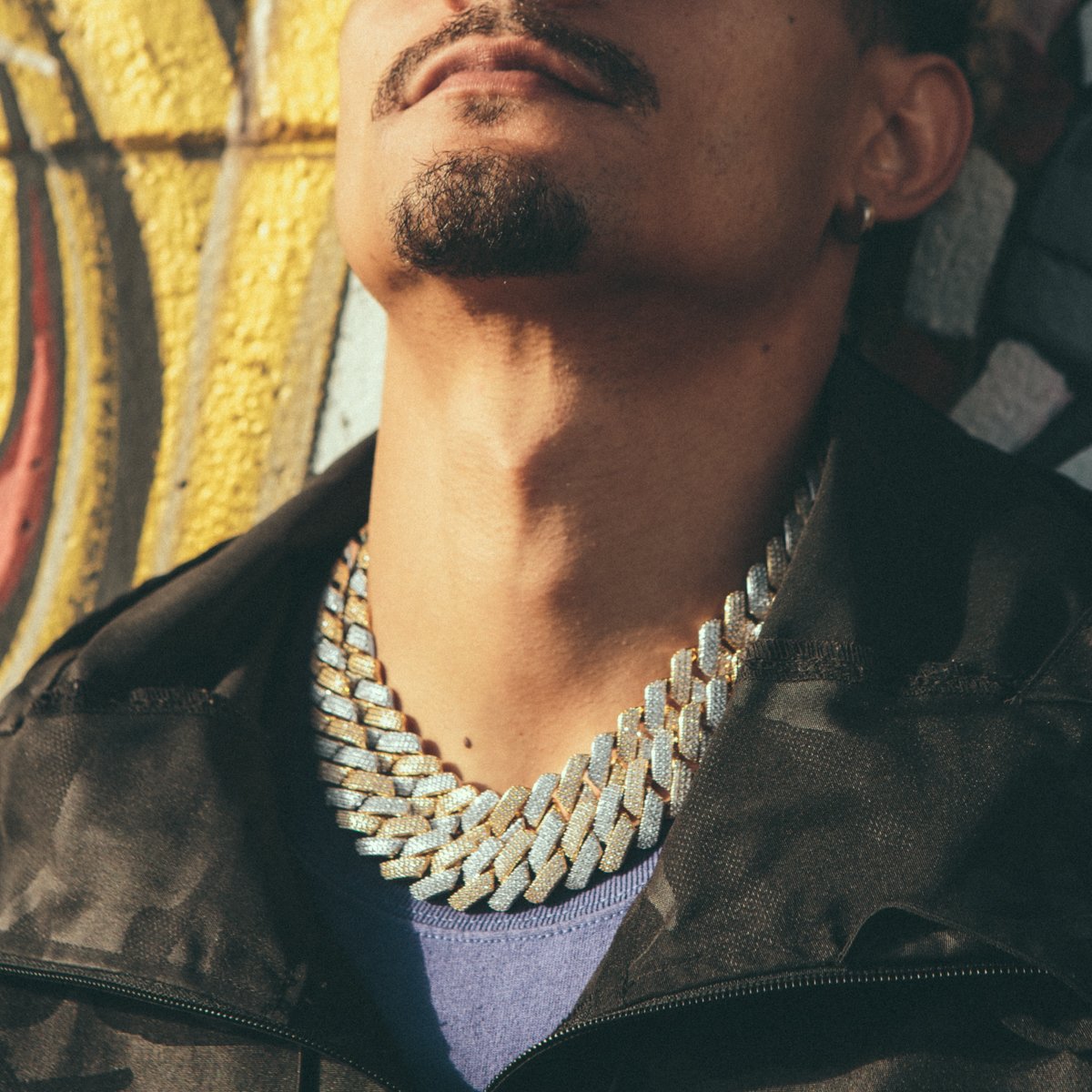 18mm Iced Diamond-Cut Miami Cuban Link Chain  in  by King Ice