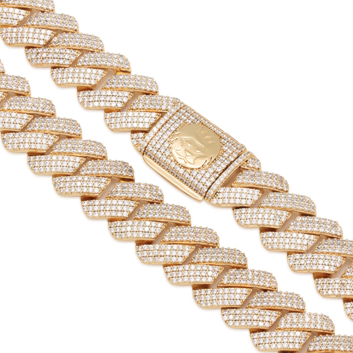 18mm Iced Diamond-Cut Miami Cuban Link Chain  in  by King Ice