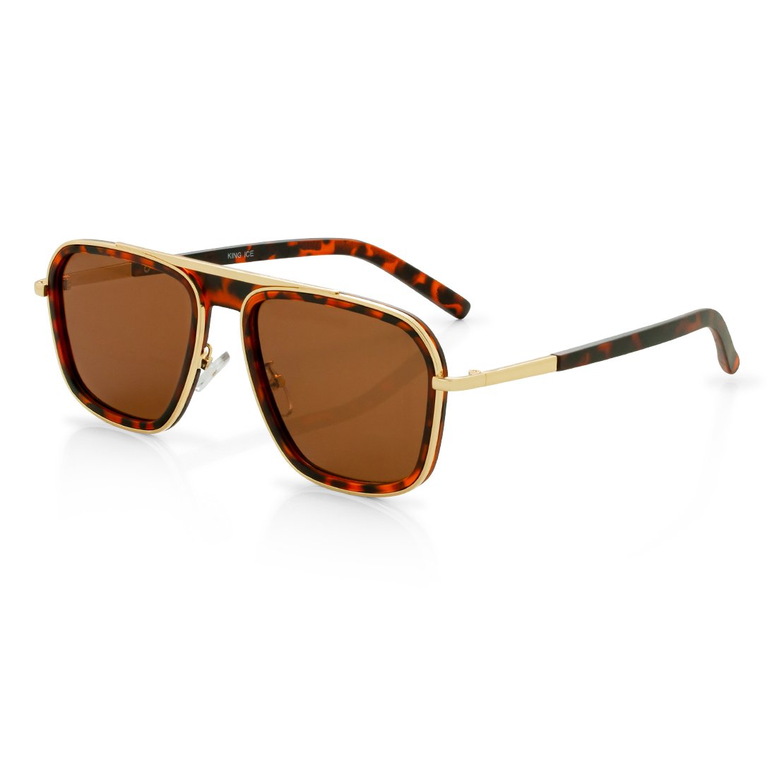 Crenshaw Aviator Sunglasses  in  Leopard by King Ice