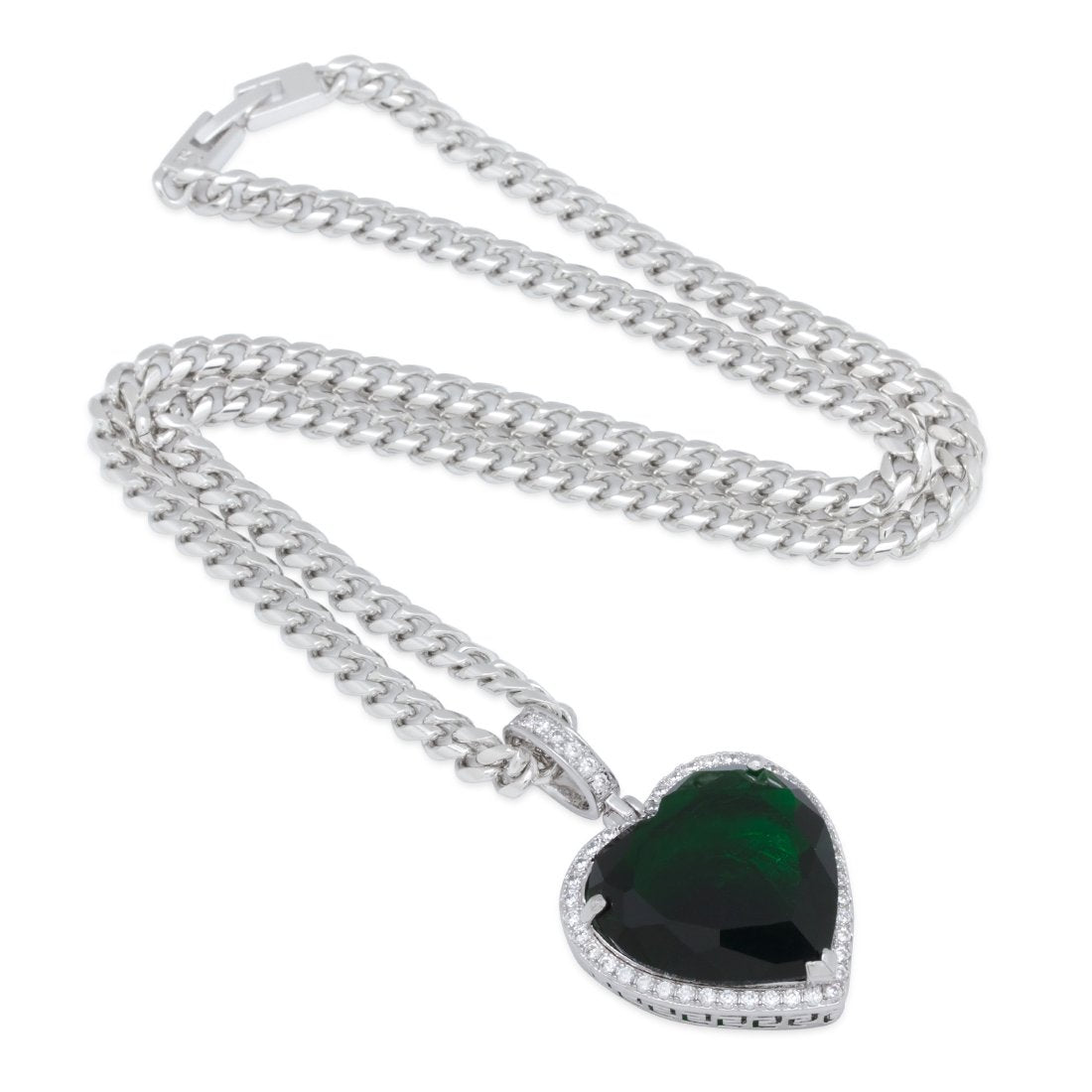 Emerald Heart Necklace  in  by King Ice