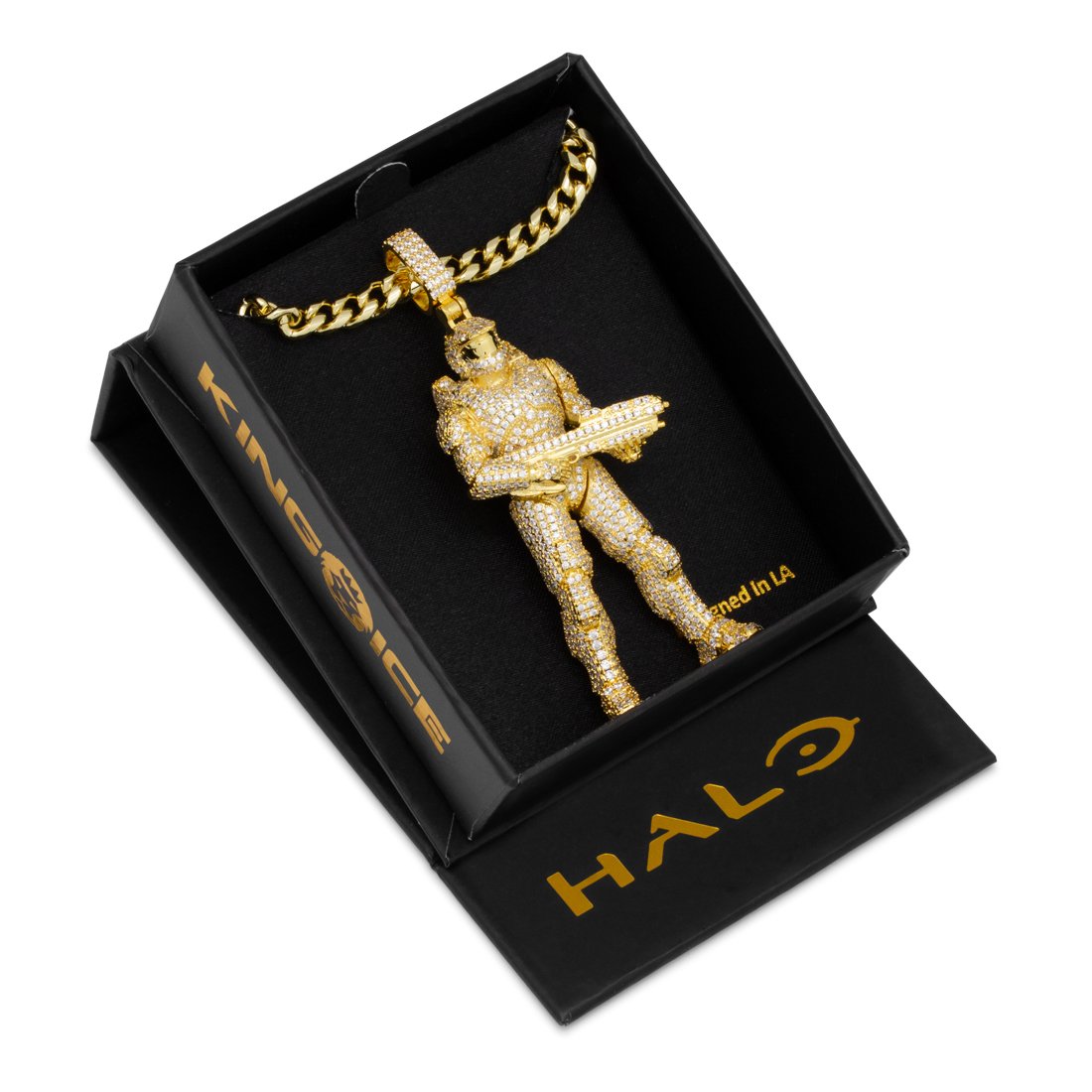 Halo x King Ice - Master Chief Necklace  in  by King Ice