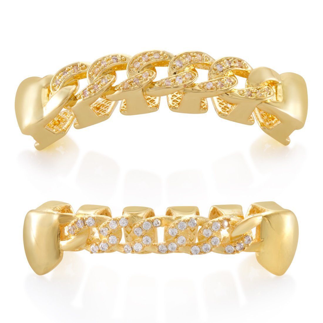 Iced Miami Cuban Link Grillz  in  by King Ice