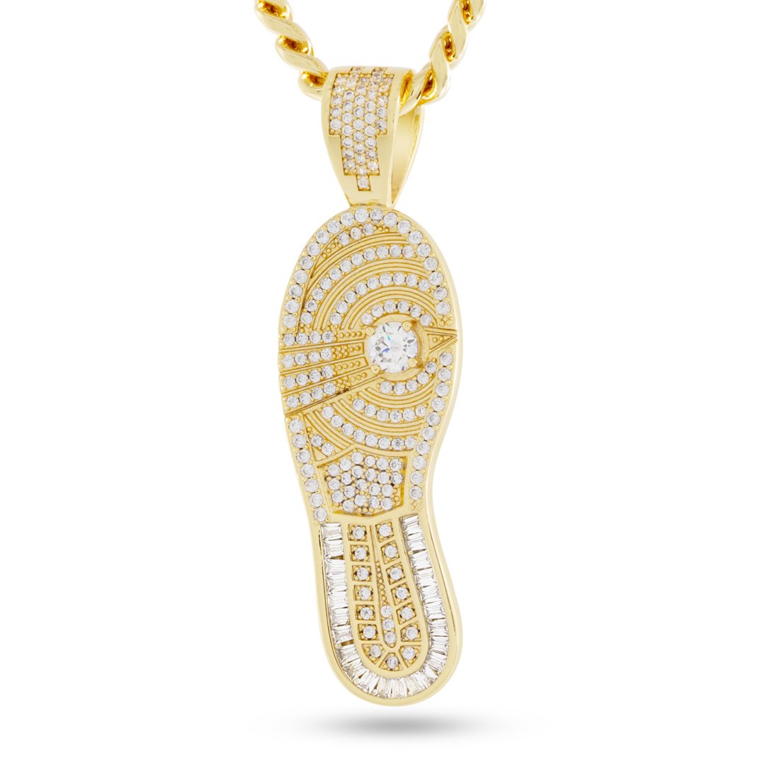 Solely Grail Necklace  in  14K Gold / 2.5" by King Ice