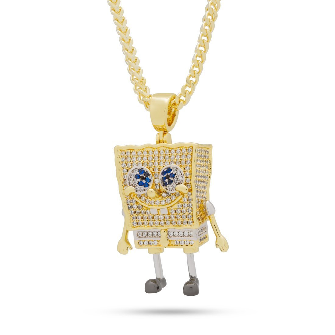 SpongeBob x King Ice - SpongeBob SquarePants Necklace  in  14K Gold / 1.7" by King Ice