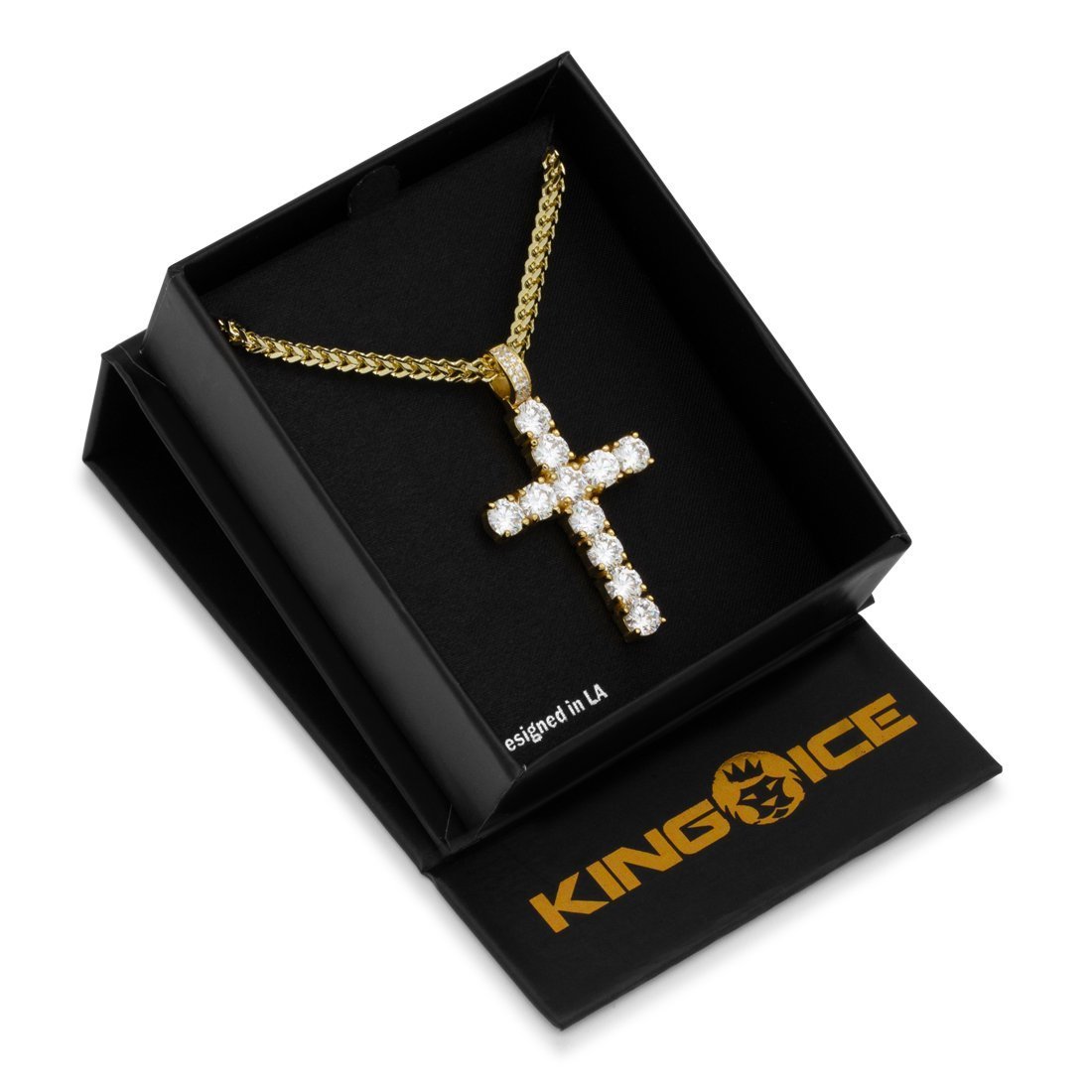 Sterling Silver Kingsman Cross Necklace  in  by King Ice